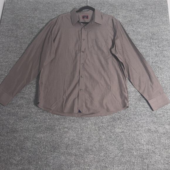Untuckit Shirt Mens XL Gray Sangiovese Wrinkle Free Cotton Button Up Regular Fit - Picture 1 of 16